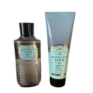 Bath & Body Works Men's Distiller's Gin Shower Gel Body Wash & Body Cream Set